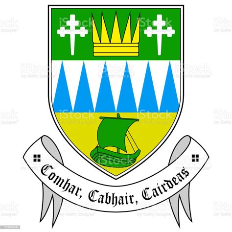Coat Of Arms Of County Kerry In Munster Of Ireland Stock Illustration ...