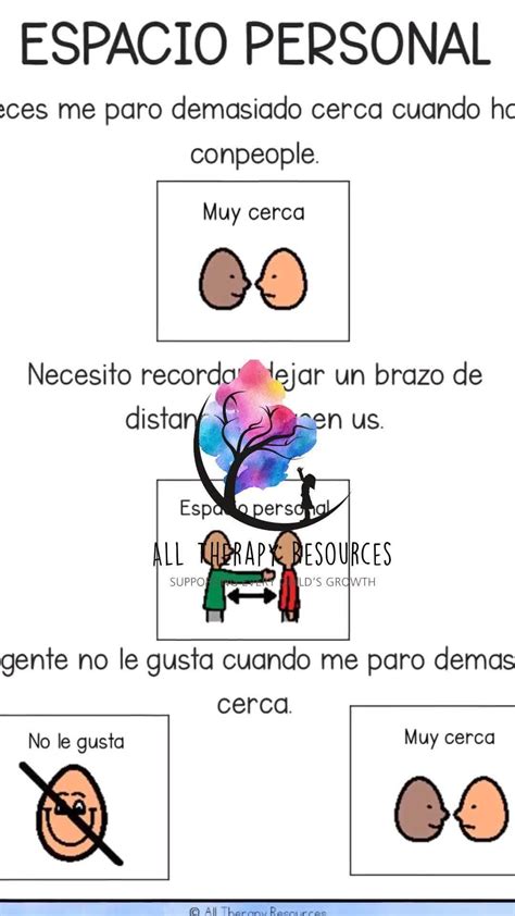 Spanish version learning about personal space boundaries visual social ...