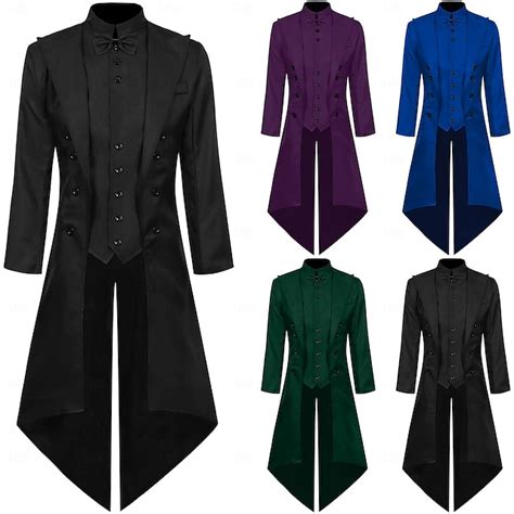 Vintage Punk & Gothic 18th Century Coat Cosplay Costume Tuxedo Vampire ...