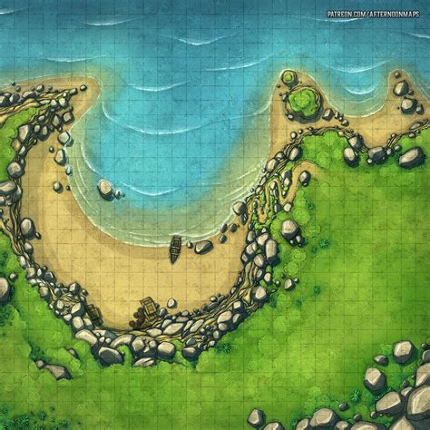 Fantasy City Map for RPG and DnD by Afternoon Maps - shore of dreams dnd map