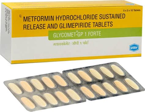 Glycomet-GP 1 Forte Tablet: Uses, Side Effects, Price, Dosage & More ...