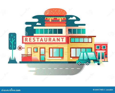 Restaurant Building Clipart