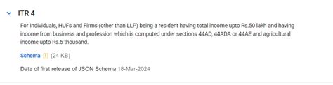 Income Tax Department releases JSON Schema for ITR-1 and ITR-4 for AY ...