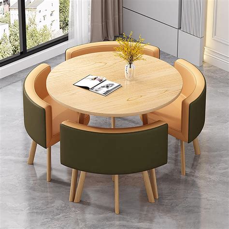 Amazon.com - Stylish Round Dining Table Set with 4 Chairs - Perfect for ...