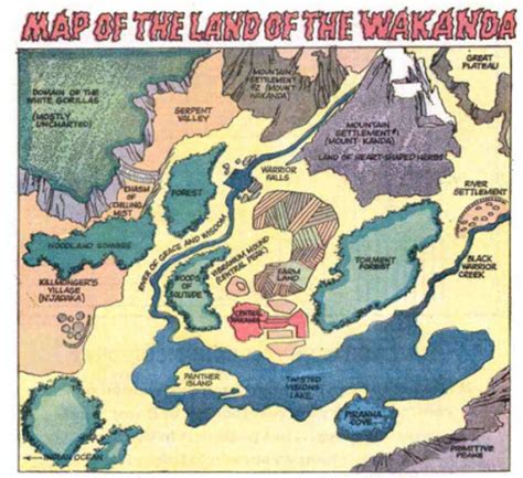 Maps: The Changing Geography of Wakanda | alternate-timelines.com