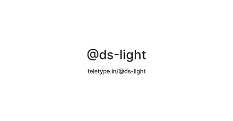 @ds-light — Teletype