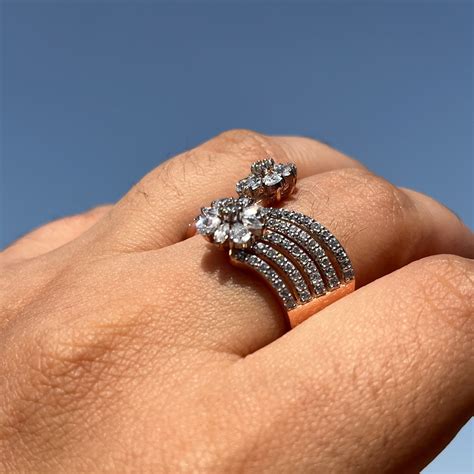 Diamond Flower Statement Ring – ETIhouseofsilver