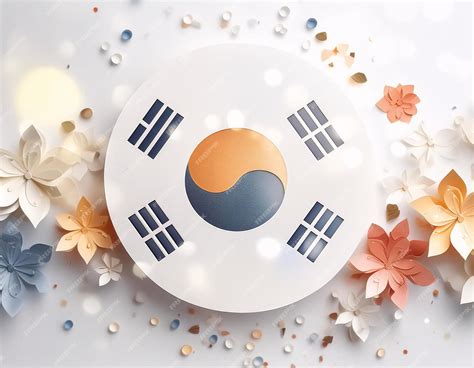 Premium Photo | 3D illustration showing various traditional elements of Korean culture on a ...