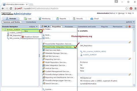Image result for Informatica Admin Console