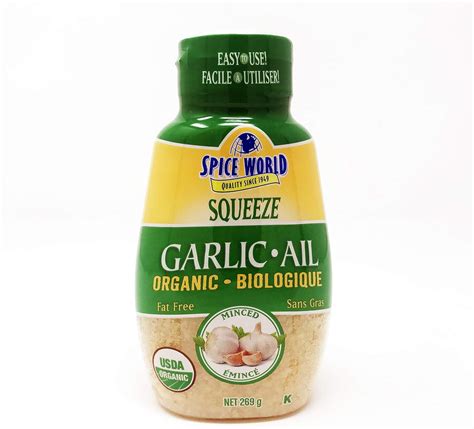 SPICE WORLD Spice World Garlic Organic MINCED, 269 Grams : Amazon.ca ...