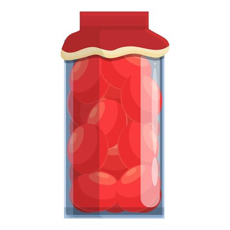 Tomaten glazen pot pictogram Cartoon van tomaten glazen pot vector ...