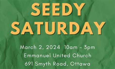 Seedy Saturday Ottawa, Emmanuel United Church, Ottawa, 2 March 2024 ...