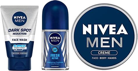 NIVEA Deo Fresh Active Roll On, 50ml & NIVEA Men Face Wash, 50 g ...