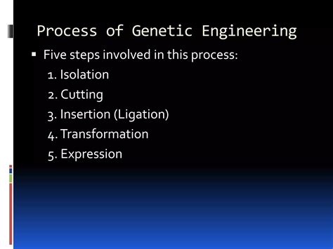 Genetic Engineering Basic Steps 的图像结果
