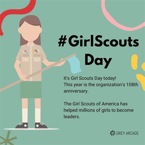 It’s Girl Scouts Day today! It was March 12, 1912, when Juliette Gordon Low founded the Girl ...