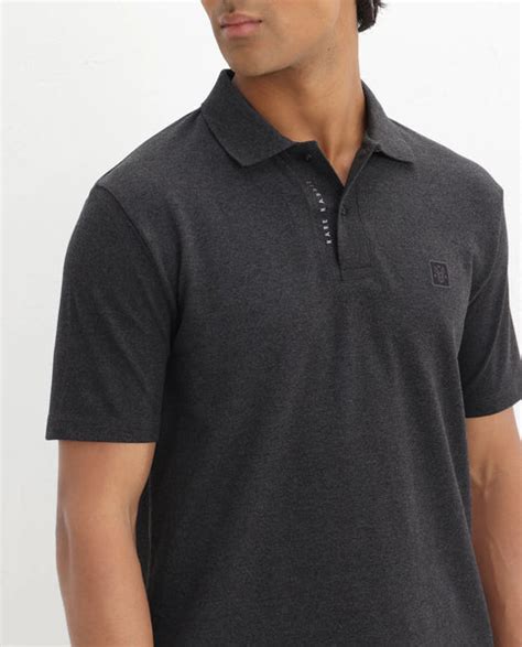 Buy Gamor - Black Regular Fit Plain Polo| Rare Rabbit