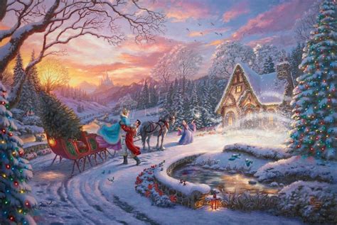 Cinderella Bringing Home the Tree - Limited Edition Canvas By Thomas ...