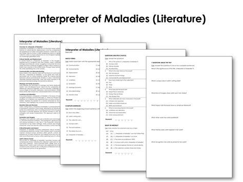 Interpreter of Maladies (Literature) | Made By Teachers