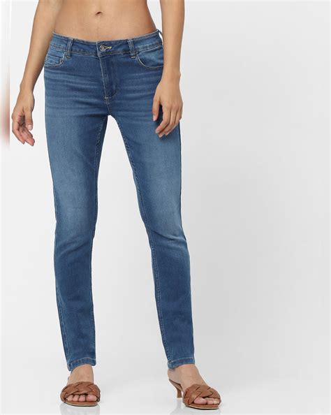 Buy Blue High Waist Skinny Fit Jeans For Women - ONLY