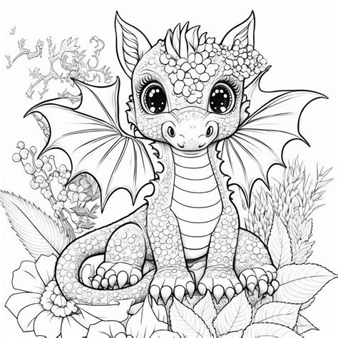 100 Adorable Dragon Printable Coloring Pages for Kids, Printable PDF ...