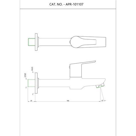 Aspire Long Body Bib Tap with wall flange | Essco Faucet