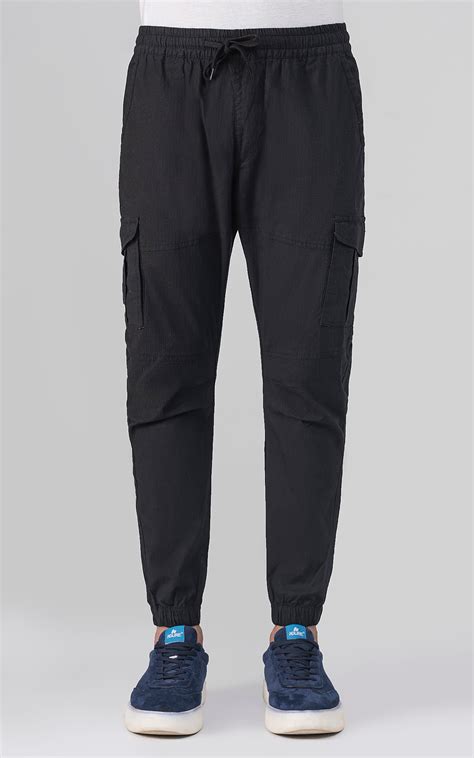 Shop Slim Fit Cargo Trouser Black for Men Online