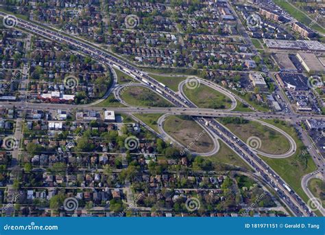 Highway Cloverleaf 847330 stock image. Image of businesses - 181971151