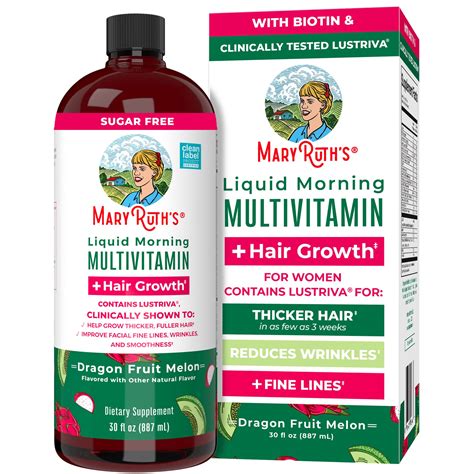 Liquid Morning Multivitamin + Hair Growth Vitamin Supplement – MaryRuth ...
