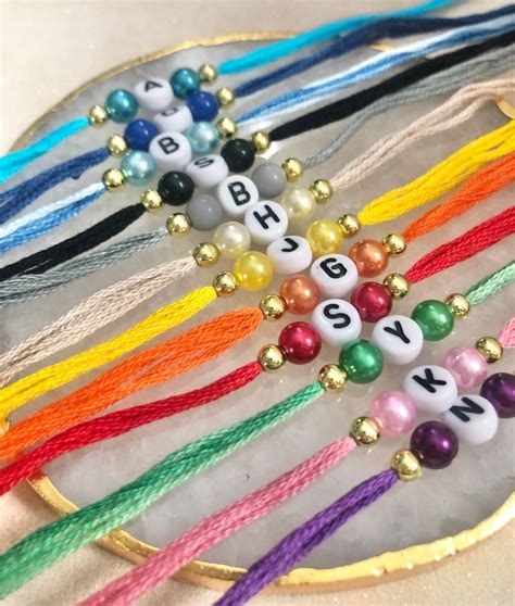 Buy Personalised Handmade Initial Rakhi Rakri Rakhri Rakree Online in ...