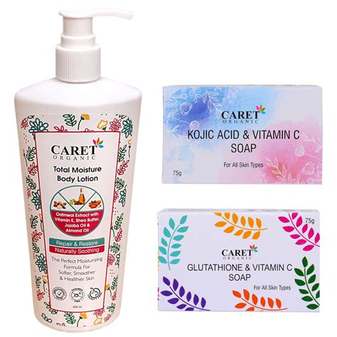 Buy Caret Organic Total Moisture Body Lotion (200ml) AND Glutathione ...