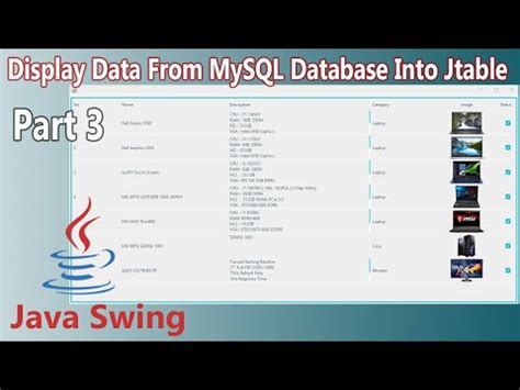 How to Connect JTable to MySQL 的图像结果