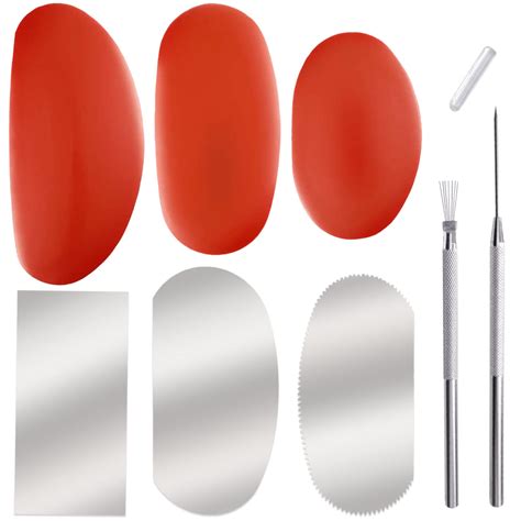3 Sizes Rubber Pottery Clay Ribs + 3 Pcs Sculpture Pottery Molding ...