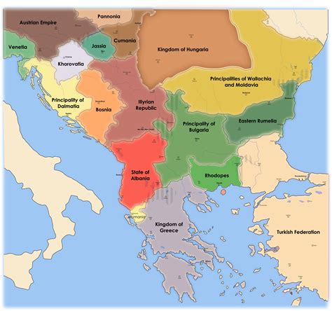 Balkan Peninsula Map 1914 Balkans Map Etsy UK