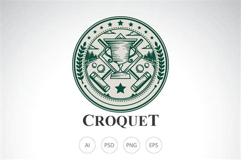Croquet Tournament Logo Template | Branding & Logo Templates ~ Creative ...