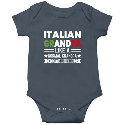 Mens Italian Grandpa Much Cooler Italy Flag Italian National Onesies