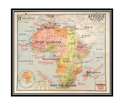 Original 1960s Map of Africa - Political | Architonic