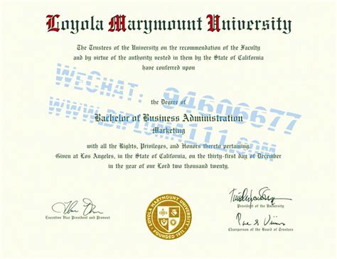购买洛约拉马利蒙特大学毕业证和学位证电子图|办理LMU文凭学历证书