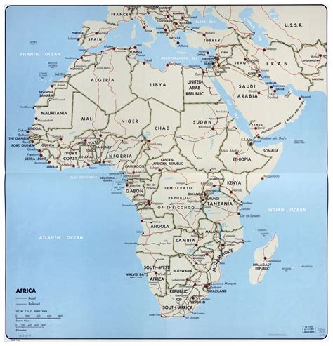 Large political map of Africa – 1968. Africa large political map – 1968 | Vidiani.com | Maps of ...