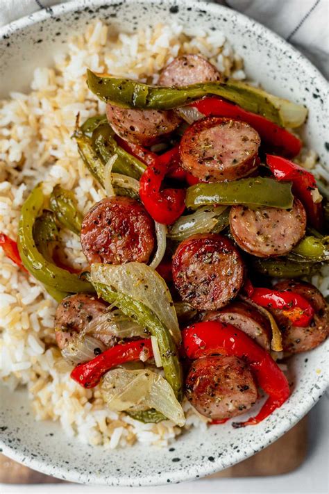 Sheet Pan Sausage and Peppers | Recipe | Whole food recipes, Health ...