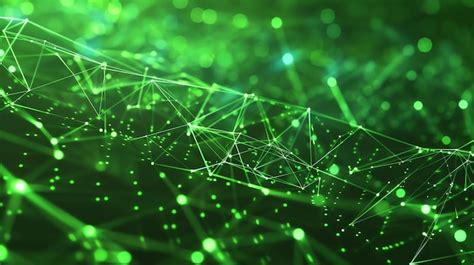 Elegant green abstract background with plexus structure | Premium AI ...