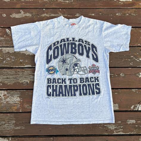 VTG 1993 Dallas Cowboys Back to Back Champions tee 🏈... - Depop