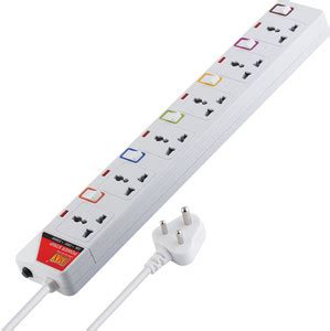 MX 6 Sockets Universal Power Strip With Individual Switch 6 Socket ...