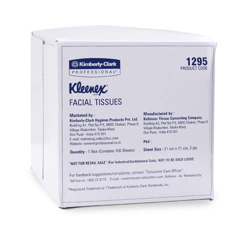 Kleenex® Facial Tissue Cube (1295), White 2-Ply, 60 Boxes / Case, 100 ...