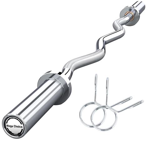 Ataucjin 47" EZ Curl Bar,EZ Curl Barbell Bar for Weight Lifting,Biceps,triceps,Back/Leg Muscle ...