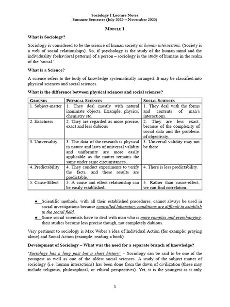 Image result for Sociology Lecture Notes PDF