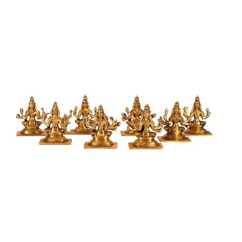 Buy Ashtalakshmi Superfine Brass Idols - 5 Inches | BudhShiv - Budhshiv.com