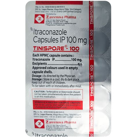Tinispore-100 Capsule | Uses, Side Effects, Price | Apollo Pharmacy