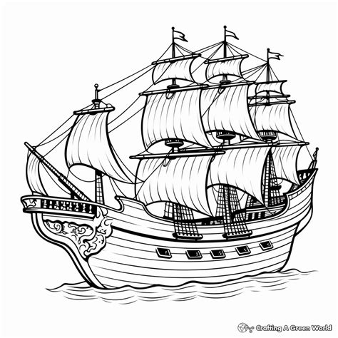Pirate Ship Coloring Pages - Free & Printable!
