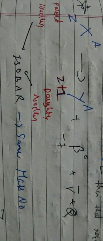 why the atomic number of the daughter element is increased by one unit ...