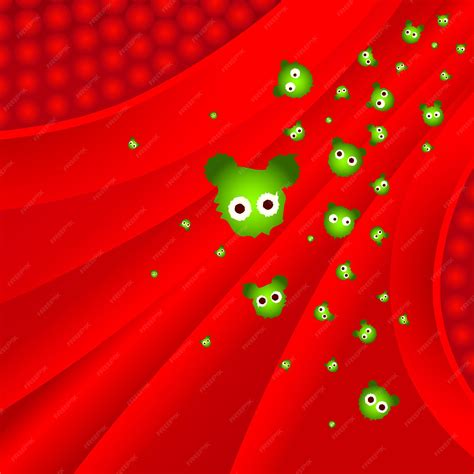 Premium Vector | Attack of illness bacteria